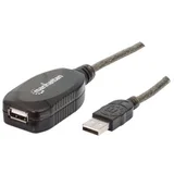 USB kabel USB 2.0 USB-A vtič\, USB-A vtičnica 10.00 m črna 150248, (20414846)