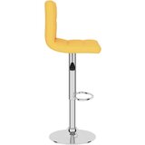 vidaXL Barski stolček gorčično rumeno blago, (20967429) | Shoptok.si