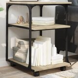 vidaXL Stalak za pisač 3 razine boja hrasta sonome 43x48x64 cm drveni | shoptok.hr
