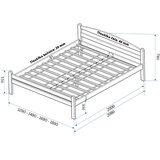 B.E.S. Bračni krevet od masivne bukve s podnicom 180x200 cm u prirodnoj boji Bellariva – | shoptok.hr