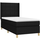  Box spring postelja z vzmetnico črna 90x200 cm blago, (20791691) | Shoptok.si