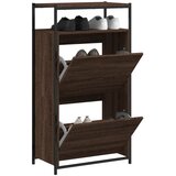  The Living Store Omarica za čevlje rjavi hrast 60x34x112 cm inženirski les - Omarica Za Čevlje, (21442318) Cene