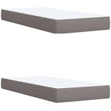  Krevet s oprugama i madracem smeđesivi 200x200 cm od tkanine | shoptok.hr