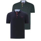 Dewberry DUAL SET T8582 MENS T-SHIRT-NAVY BLUE-GREEN Cene