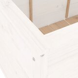  Povišena vrtna gredica bijela 119,5x82,5x78 cm masivna borovina | Eponuda.ba