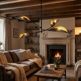  Luster na šipci LOTUS 4xE14/10W/230V crna/zlatna | Eponuda.com