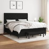 The Living Store Box spring postelja z vzmetnico črna 180x200 cm blago - Box Spring Postelja, (21512036) Cene