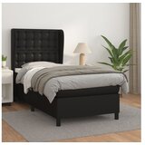  S oprugama i madracem crni 80 x 200 cm od umjetne kože | shoptok.hr