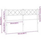  Metalno zamjensko uzglavlje crno 120 cm | shoptok.hr