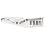  Ležaljke za sunčanje 2 kom bijele 205x60x31,5 cm od borovine | shoptok.hr