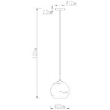 Globo 15999MH1 - Luster na sajli RAGUSA 1xE27/60W/230V prečnik 25 cm | Eponuda.com