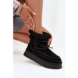 Big Star Suede Snow Boots for Women with Decorative Stitching Big Star Cijene