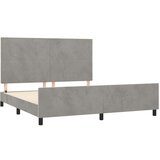  Za krevet s uzglavljem svjetlosivi 180x200 cm baršunasti | shoptok.hr