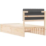  Krevetni okvir s tapiciranim uzglavljem Tamno siva 75 x 190 cm | shoptok.hr