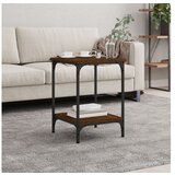 vidaXL Klubska mizica rjav hrast 40x40x55 cm inzenirski les | Shoptok.si