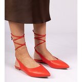 D/CEO marka niezdefiniowana Red flat pumps made of eco-leather Terry | Shoptok.si