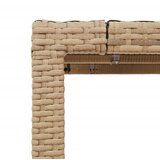  Vrtni stol sa staklenom pločom bež 150x90x75 cm poliratan | shoptok.hr