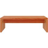 vidaXL Stojalo za zaslon voščeno rjavo 50x27x15 cm trdna borovina | Shoptok.si