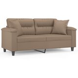 Maison Chic kavč - Sofa - Kanape dvosed z okrasnimi blazinami kapučino 140 cm umetno usnje, (21727666) Cene