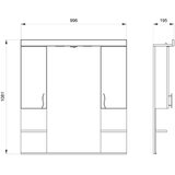 Kerametal klasik KN-100 gornji ormarić sa ogledalom | Eponuda.com