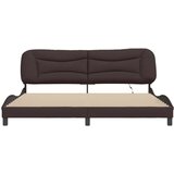 Posteljni okvir z LED lučkami temno rjav 200x200 cm blago, (21111602) | Shoptok.si