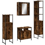 Maison Chic Kopalniške omarice - Kopalniški sestavi 4 kosi dimljen hrast inženirski les, (21788020) | Shoptok.si