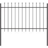  Vrtna ograja z vrhom v obliki kopja, siva, 13,6x1 m, jeklo | Shoptok.si