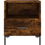 vidaXL Nočna omarica dimljeni hrast 40x35x47,5 cm inženirski les | Shoptok.si