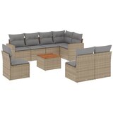 Maison Chic Seti vrtnega pohištva - Vrtna garnitura 9-delna z blazinami bež poli ratan, (21796943) | Shoptok.si