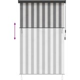 Rolo zavjesa Antracit i bijelo 140 x 250 cm Tkanina i aluminij | shoptok.hr