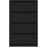  Komoda crna 60 x 35 x 98,5 cm od konstruiranog drva | shoptok.hr