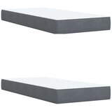  Krevet s oprugama i madracem tamnosivi 200x200 cm baršunasti | shoptok.hr