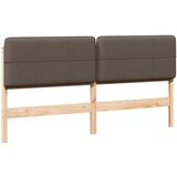 vidaXL Tapecirano vzglavje Rjava in taupe 200 cm Masivno borovo les, (5000108918) | Shoptok.si