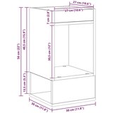  Stranska miza Sonoma hrast 30 x 30 x 56 cm Konstruiran les, (5000201867) | Shoptok.si
