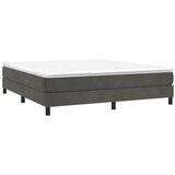  Box spring postelja z vzmetnico temno siva 160x200 cm žamet, (20684825) | Shoptok.si