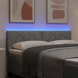  LED glava kreveta Svijetlo siva 144 cm tkanina | shoptok.hr
