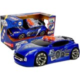  Sportski auto DJ sa zvučnicima na krovu i svjetlosnim efektima - plavi | Shoptok.si
