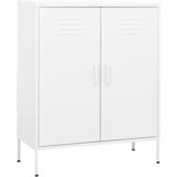 vidaXL omara za shranjevanje bela 80x35x101,5 cm jeklo | Shoptok.si