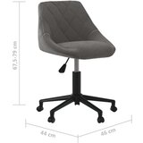 vidaXL okretna uredska stolica tamnosiva baršunasta | shoptok.hr