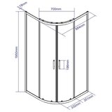 STIL tuš kabina S131 polukružna 90x90x195 cm | shoptok.hr