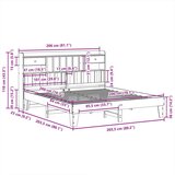  Posteljni okvir brez vzmetnice vošč. rjav 200x200 cm borovina, (21607218) | Shoptok.si