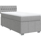  Okvir kreveta s oprugama i madrac svjetlosivi 80x200cm tkanina | shoptok.hr