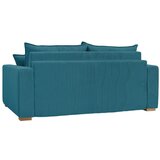 Bobochic Paris Modra raztegljiva sedežna garnitura iz rebrastega žameta 225 cm Augustin – | Shoptok.si