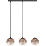 Eglo 901924 - visilica na sajli ariscani 3xE27/60W/230V crna/bež/zadimljena | Eponuda.com