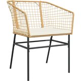  Set od 5 vrtnih stolova za objedovanje s jastučićima smeđa poli ratan | shoptok.hr