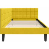  Kutni okvir kreveta s uzglavljem Žuta 100 cm x 200 cm Baršun | shoptok.hr