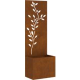 vidaXL Vrtni Sadič s Dekorativnom Pločom Rđa 50 x 140 cm | shoptok.hr