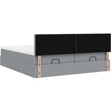 vidaXL Okvir kreveta s madracima svijetlosivi 160x200cm od tkanine | shoptok.hr