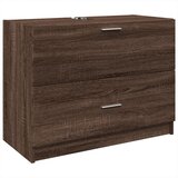 vidaXL Omarica za umivalnik rjavi hrast 78x37x59 cm inženirski les, (21327200) | Shoptok.si