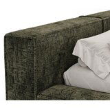 Maison de Rêve Tamno zeleni tapecirani bračni krevet s prostorom za odlaganje s podnicom 140x200 cm Voliera – | shoptok.hr